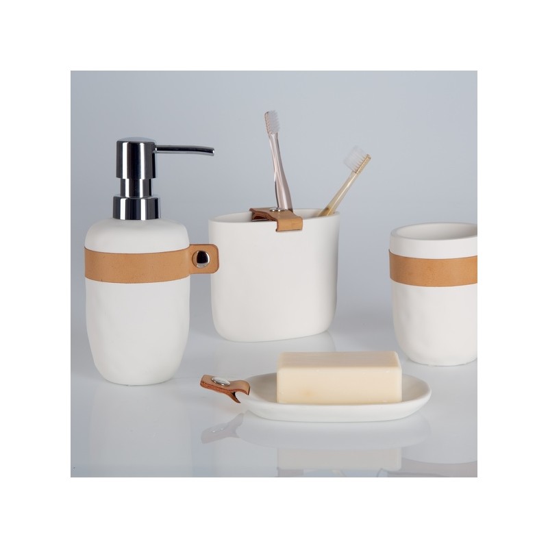 Spirella Brosse Wc Avec Support Polyresine LIO Blanc Spirella