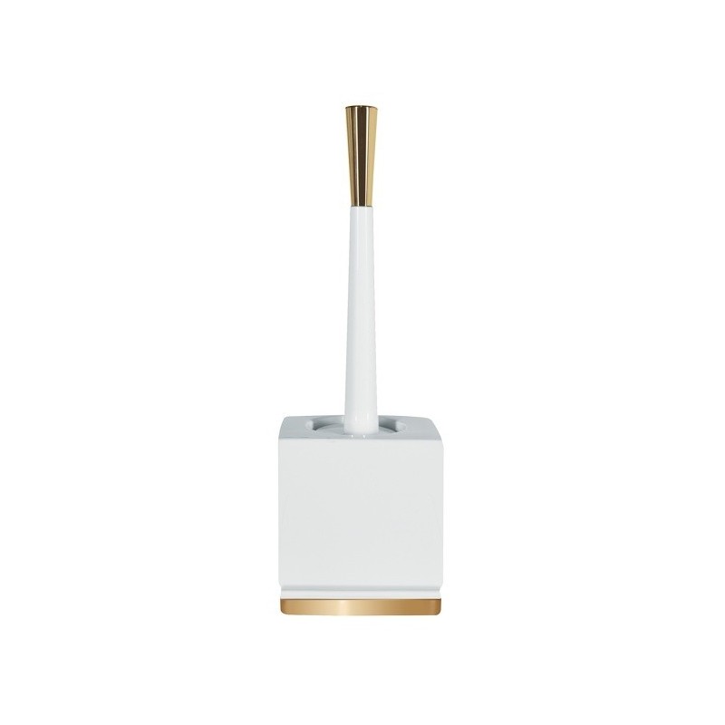 spirella Brosse Wc avec support Porcelaine ROMA Blanc & Or Spirella