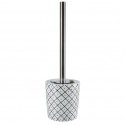 Spirella Brosse Wc Avec Support Porcelaine VISBY Noir & Blanc Spirella