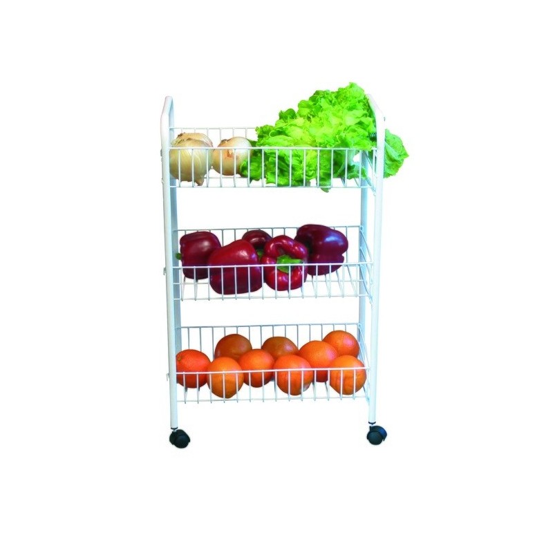 spirella Chariot Multi-Fonctions 3 Niveaux Acier Blanc MSV