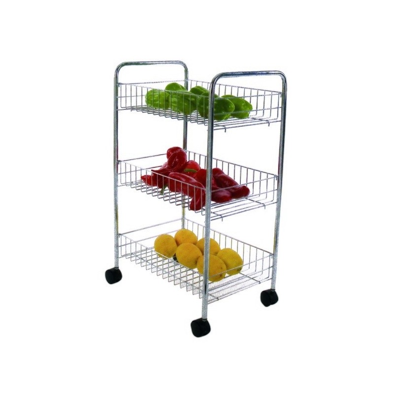 spirella Chariot Multi-Fonctions 3 Niveaux Acier Chromé MSV