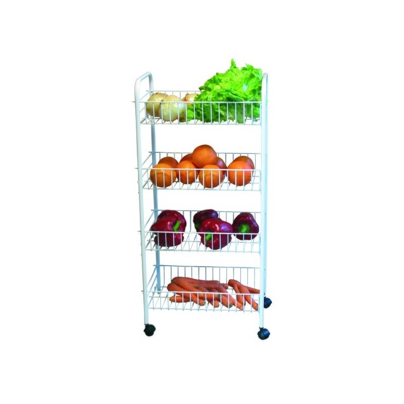 spirella Chariot Multi-Fonctions 4 Niveaux Acier Blanc MSV