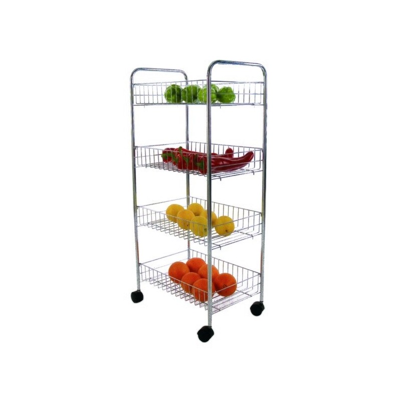 spirella Chariot Multi-Fonctions 4 Niveaux Acier Chromé MSV
