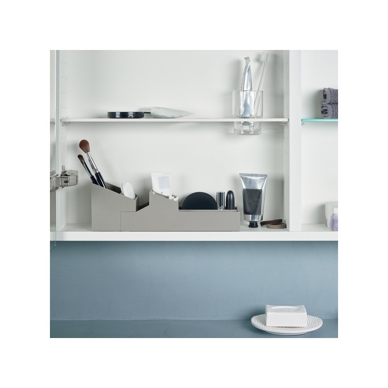 Spirella Compartiment De Rangement Double ABS SKYLINE Taupe Spirella