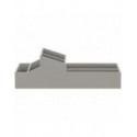 Spirella Compartiment De Rangement Double ABS SKYLINE Taupe Spirella