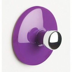 Spirella Crochet Mural Pour Serviette BOWL Violet & Argent Spirella
