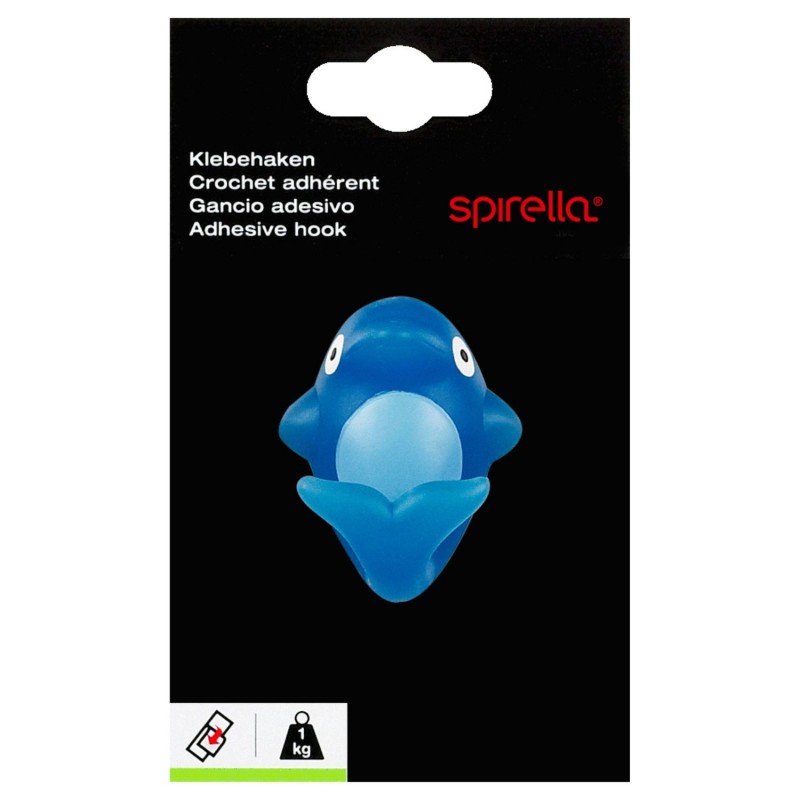 Spirella Crochet Mural Pour Serviette FLIPPER Bleu Spirella