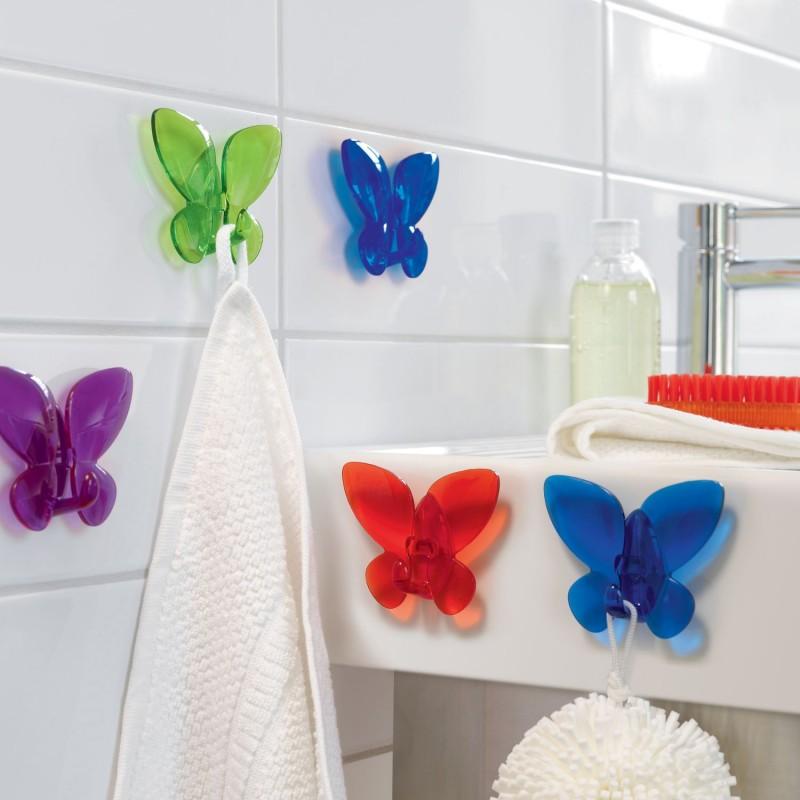 Spirella Crochet Mural Pour Serviette MARIPOSA Vert Clair Spirella