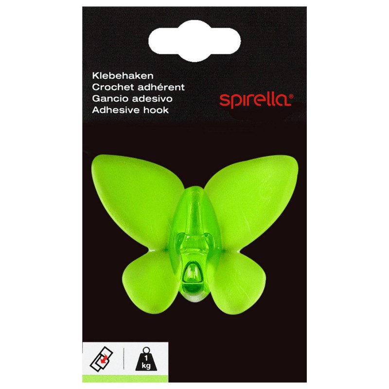 Spirella Crochet Mural Pour Serviette MARIPOSA Vert Clair Spirella
