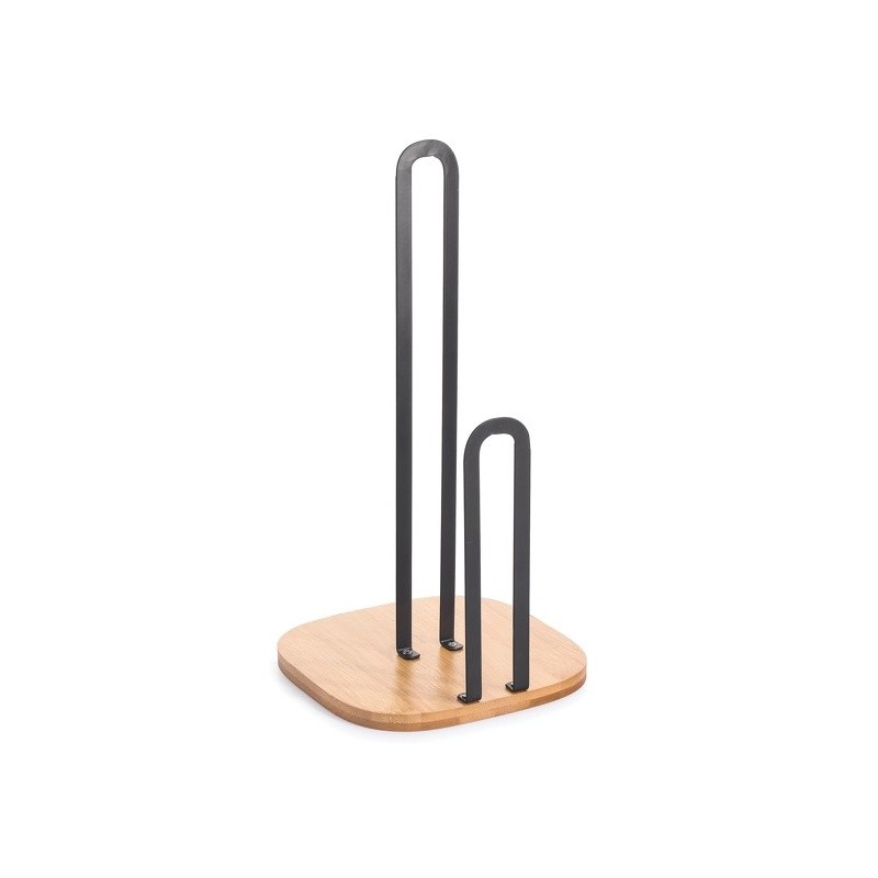 spirella Dérouleur essuie-tout design industriel Bambou & Acier ELIE Noir mat MSV