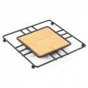 Spirella Dessous De Plat Design Industriel Bambou & Acier ELIE Noir Mat MSV