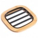 Spirella Dessous De Plat Style Industriel Bambou & Acier ELIE Noir Mat MSV