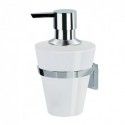 Spirella Distributeur De Savon à  Fixer Porcelaine Et Acier Chromé MAX LIGHT Blanc Spirella