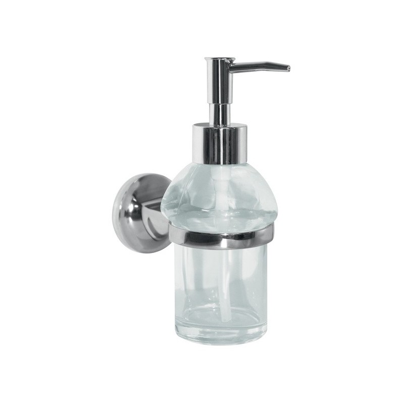 spirella distributeur de savon à  fixer Verre & Acier chromé LAGUNE Transparent Spirella