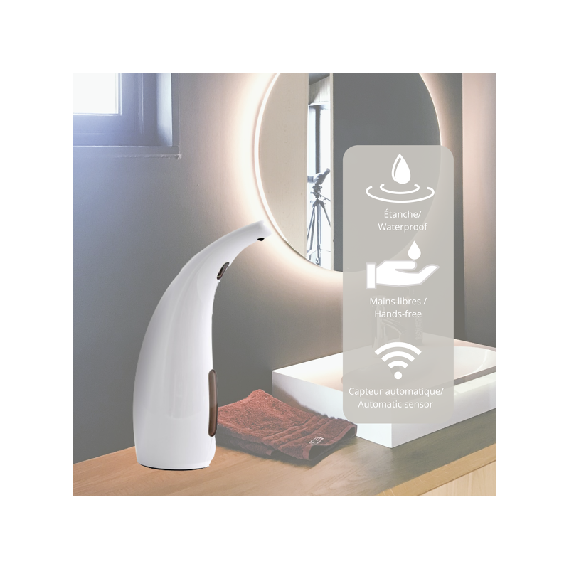 Spirella Distributeur De Savon Automatique Infrarouge SELMA Blanc Spirella
