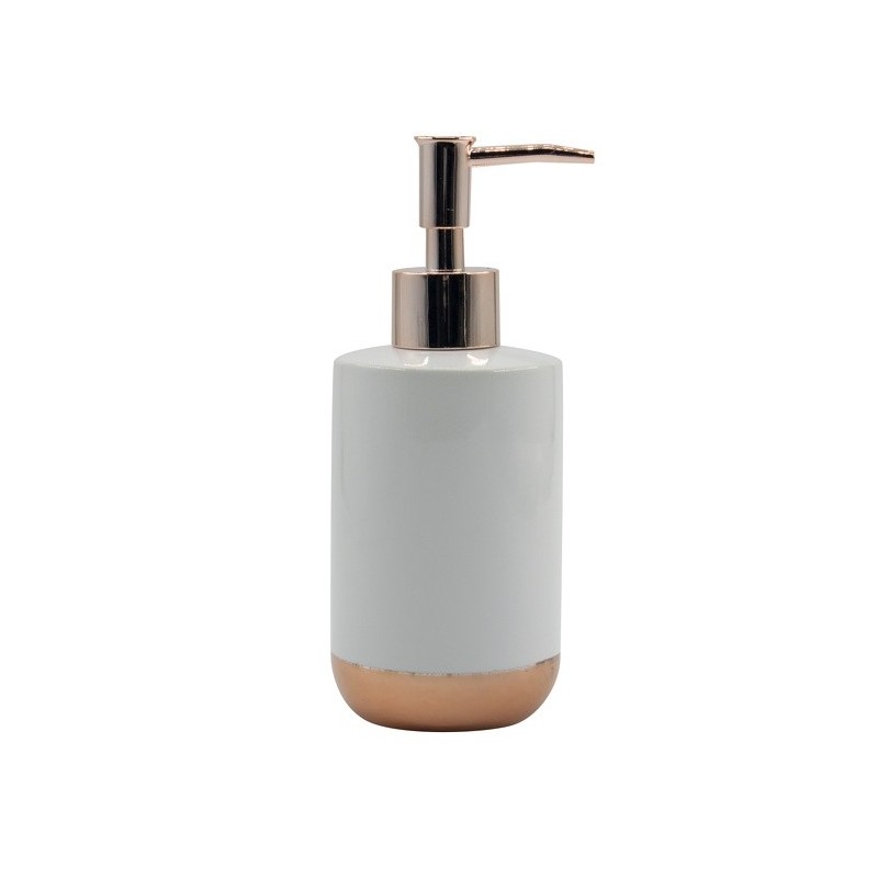 spirella Distributeur de savon Céramique AMMAN Blanc & Doré MSV spirella Distributeur de savon Céramique AMMAN Blanc & Doré MSV