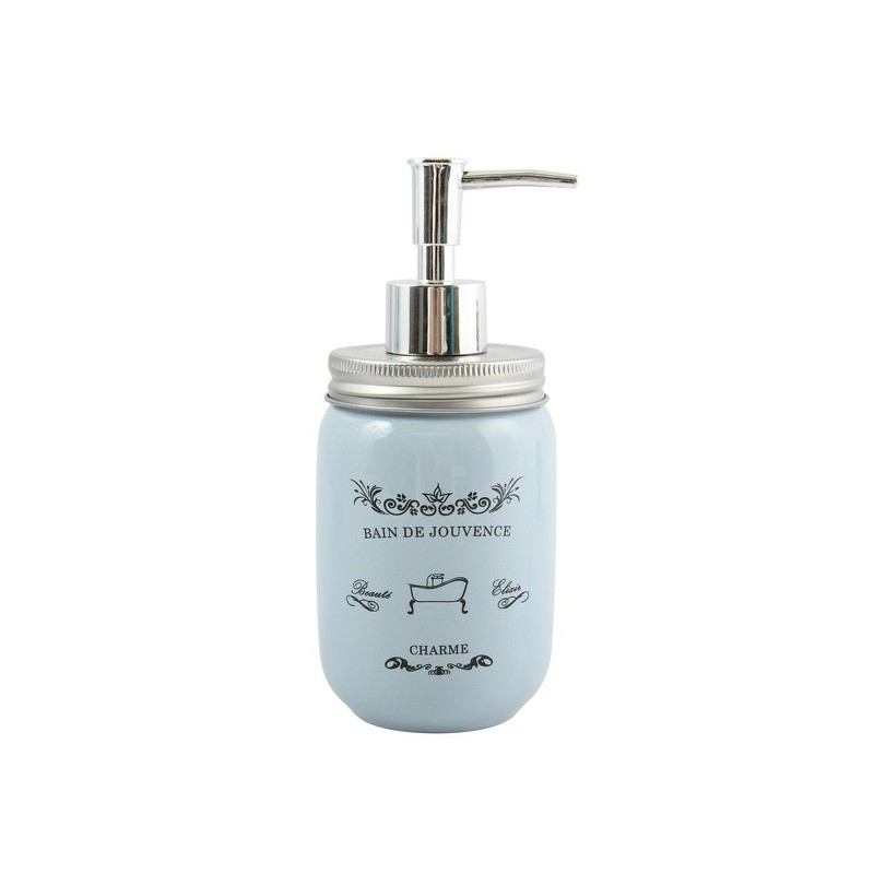 spirella Distributeur de savon céramique APOLINE Bleu MSV