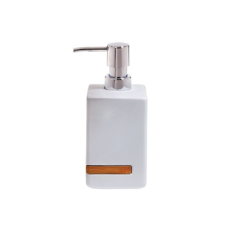 spirella Distributeur de savon Céramique & Bambou OSLO Blanc Spirella