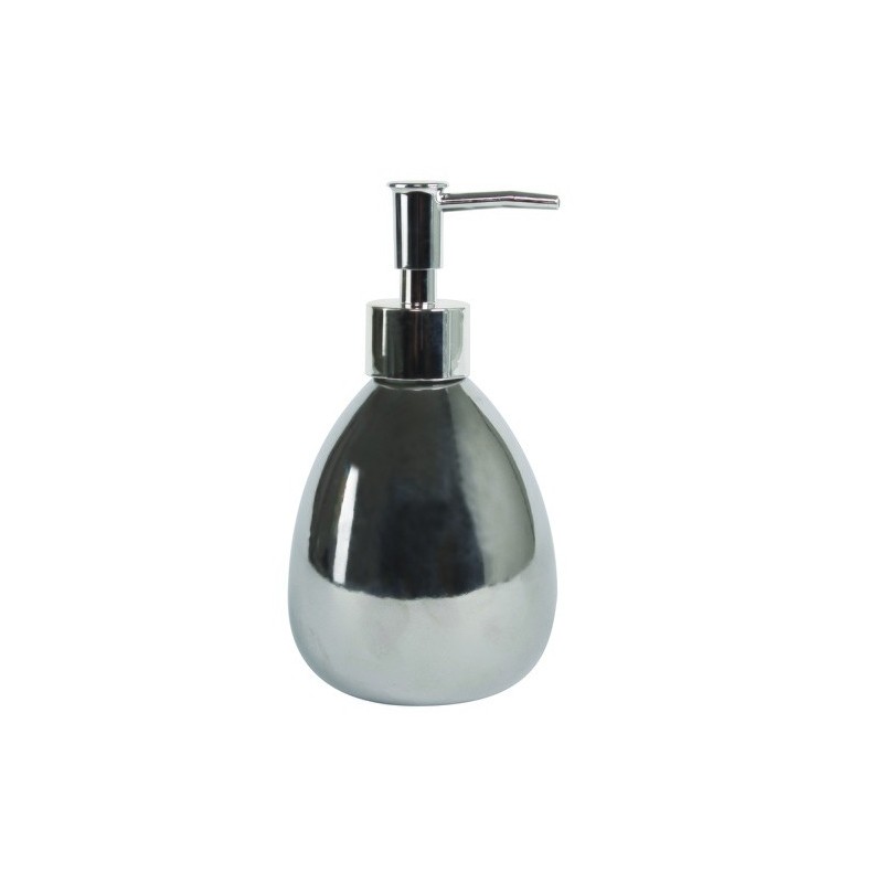spirella Distributeur de savon Céramique DAKHLA Argent MSV