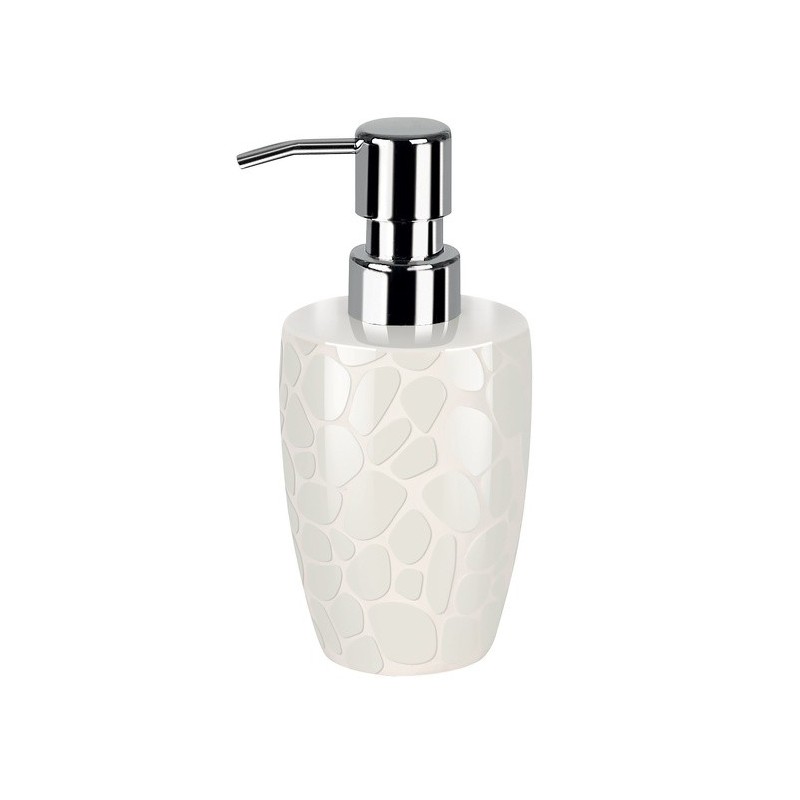 spirella Distributeur de savon Céramique DARWIN PEBBLE Blanc Brillant Spirella
