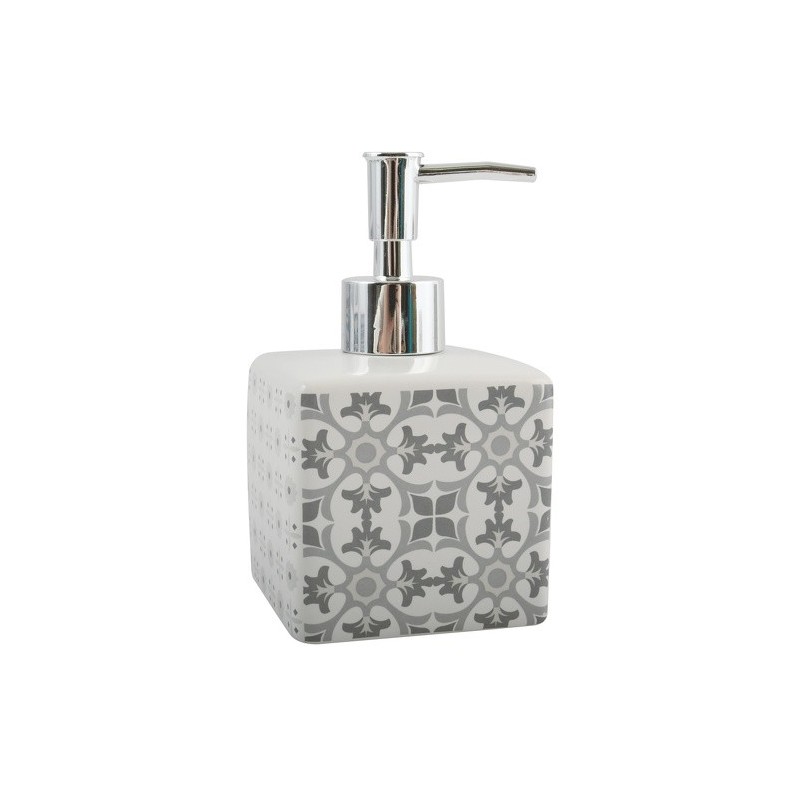 spirella Distributeur de savon Céramique EVORA Gris & Blanc MSV