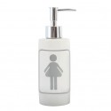 Spirella Distributeur De Savon Céramique H/F Blanc & Gris MSV