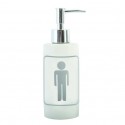 Spirella Distributeur De Savon Céramique H/F Blanc & Gris MSV