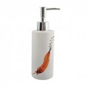 Spirella Distributeur De Savon Céramique INDIA Blanc & Orange MSV
