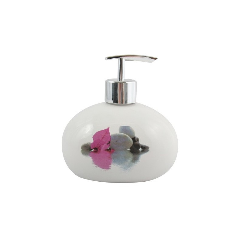 spirella Distributeur de savon Céramique JAVA BORNEO Blanc MSV