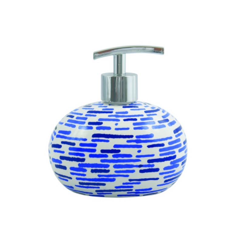 spirella Distributeur de savon Céramique JAVA LOFT Bleu Foncé MSV