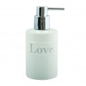 Spirella Distributeur De Savon Céramique LOVE Blanc MSV