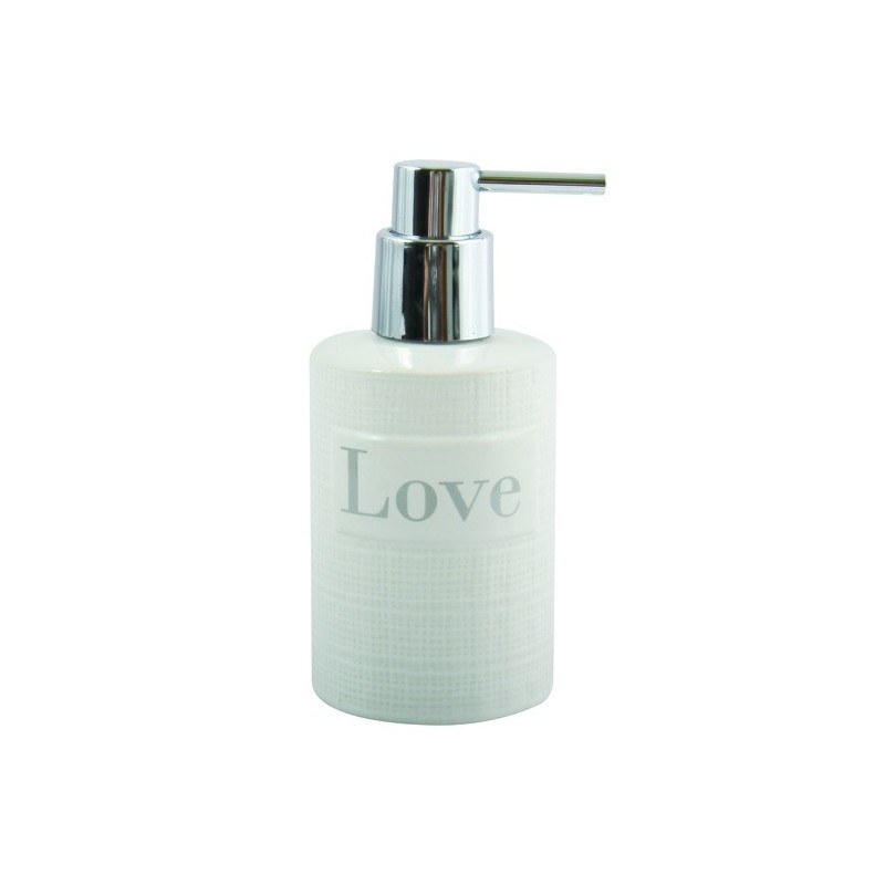 spirella Distributeur de savon Céramique LOVE Blanc MSV