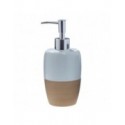Spirella Distributeur De Savon Céramique SIENA Blanc & Beige Spirella