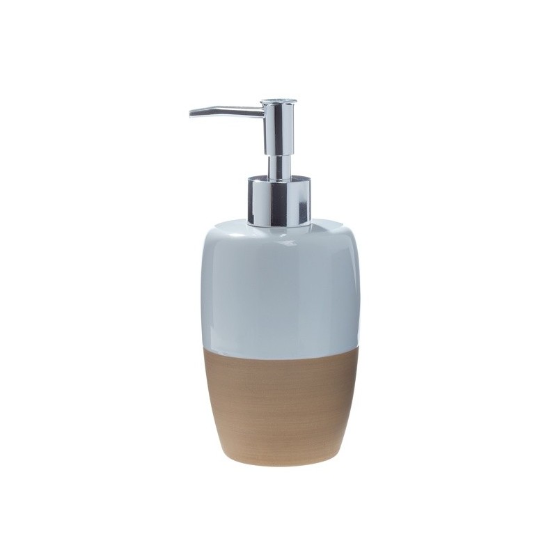 spirella Distributeur de savon Céramique SIENA Blanc & Beige Spirella