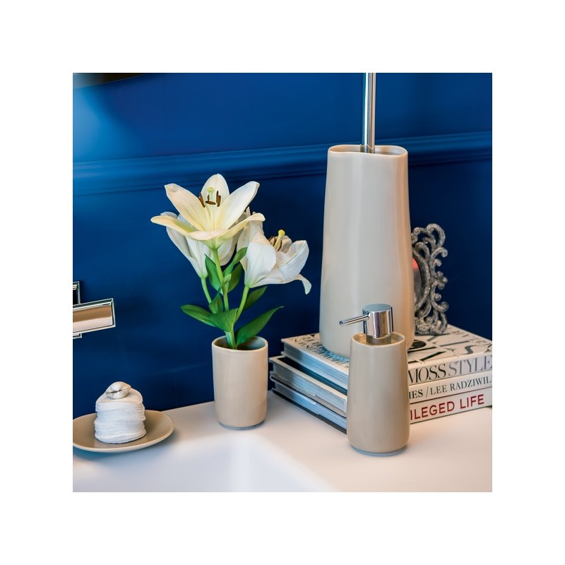 Spirella Distributeur De Savon Céramique SINA Taupe Spirella