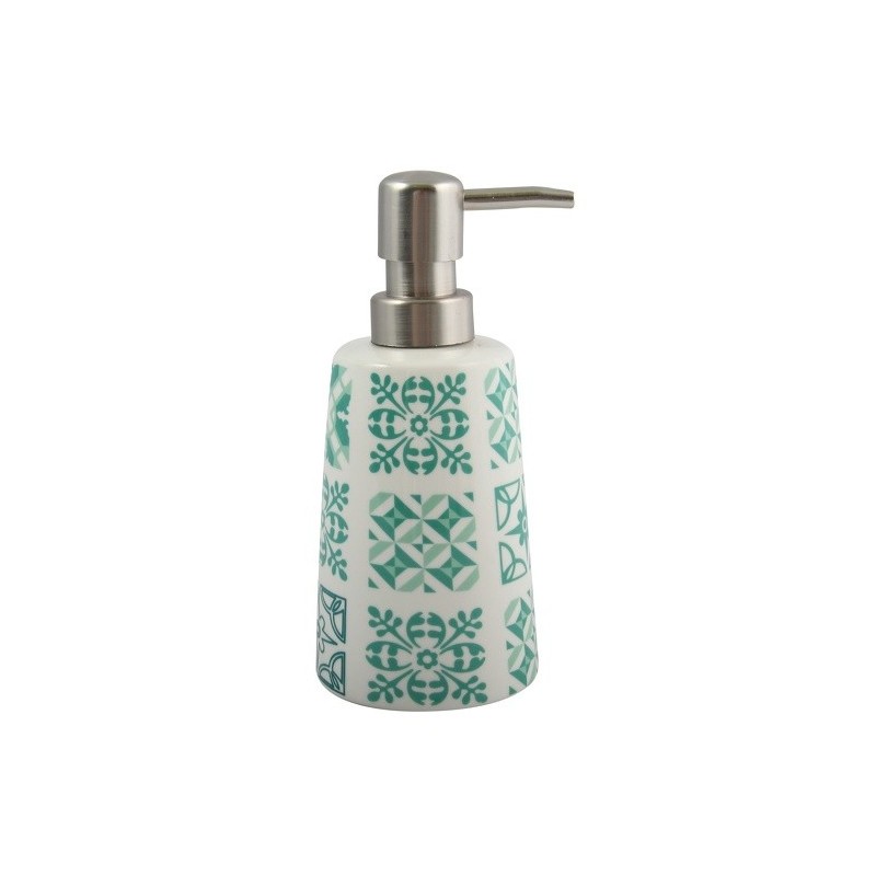 spirella Distributeur de savon céramique SINTRA Bleu Turquoise MSV
