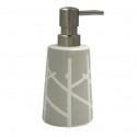 Spirella Distributeur De Savon Céramique TREE Taupe & Blanc MSV