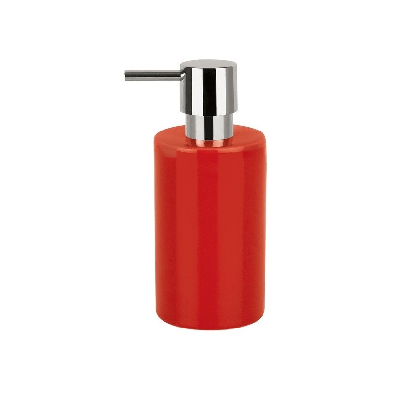 spirella Distributeur de savon Céramique TUBE Rouge Spirella