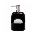 Spirella Distributeur De Savon Et Porte éponge Porcelaine BRIDGET Noir Spirella
