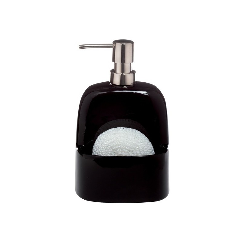 spirella Distributeur de savon et porte éponge Porcelaine BRIDGET Noir Spirella
