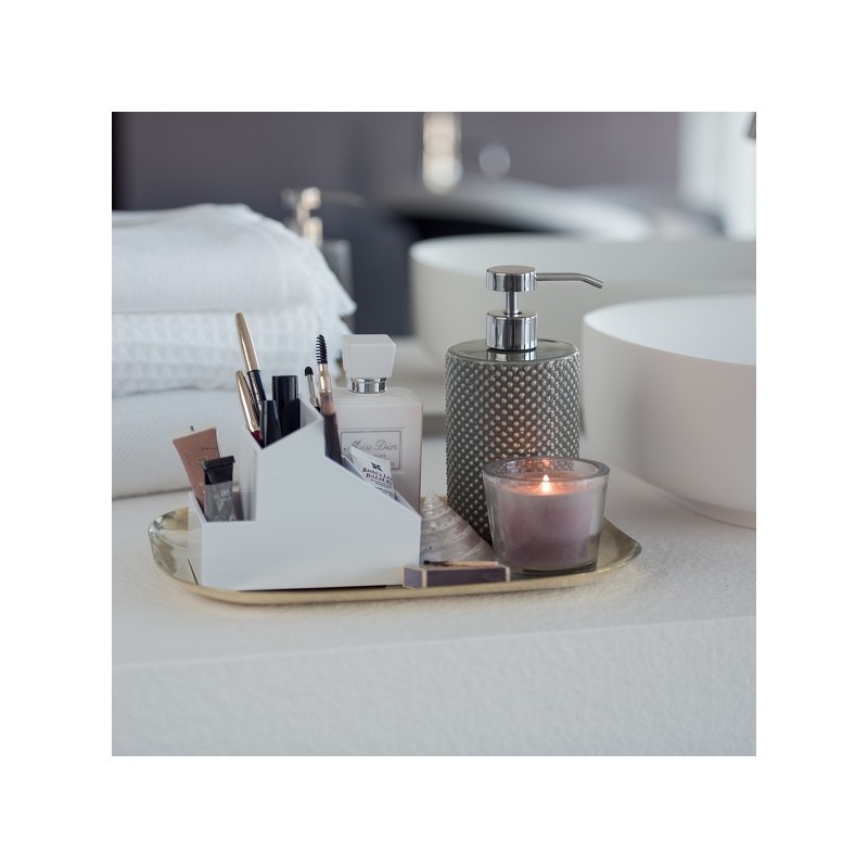 Spirella Distributeur De Savon Faience MERO Taupe Spirella