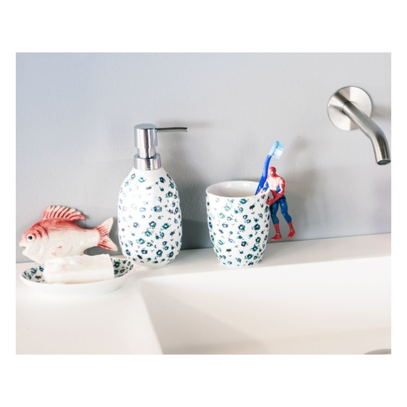 Spirella Distributeur De Savon Porcelaine EVE Bleu Spirella
