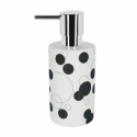 Spirella Distributeur De Savon Porcelaine TUBE BUBBLES Noir & Blanc Spirella