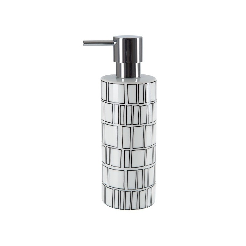 spirella Distributeur de savon Porcelaine VISBY Noir & Blanc Spirella