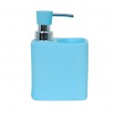Spirella Distributeur De Savon & Porte Eponge Céramique MALAGA Bleu Ciel MSV