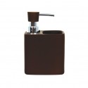 Spirella Distributeur De Savon & Porte éponge Céramique MALAGA Chocolat MSV