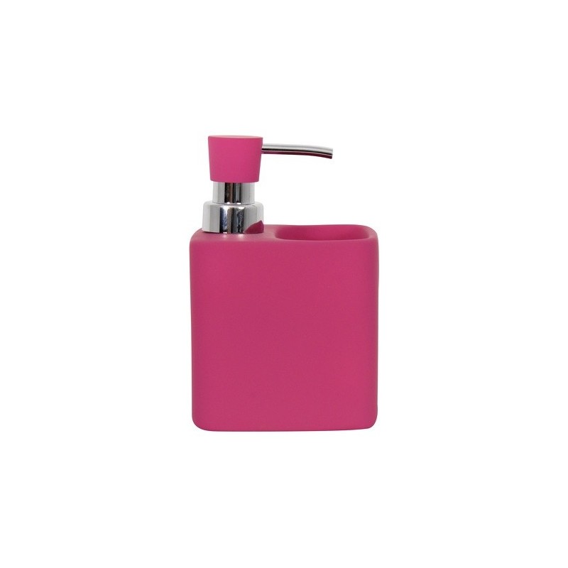 spirella Distributeur de savon & Porte Eponge Céramique MALAGA Rose MSV
