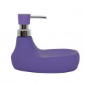 Spirella Distributeur De Savon & Porte Eponge Céramique MARBELLA Violet MSV