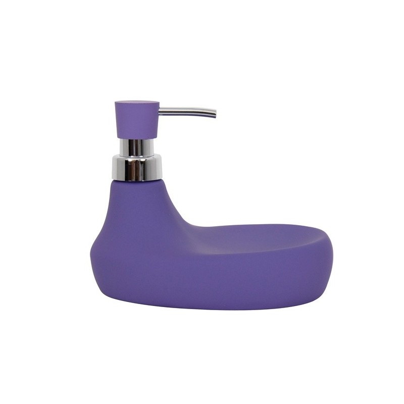 spirella Distributeur de savon & Porte Eponge Céramique MARBELLA Violet MSV