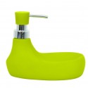 Spirella Distributeur De Savon & Porte Eponge Céramique MARBELLA Vert Anis MSV